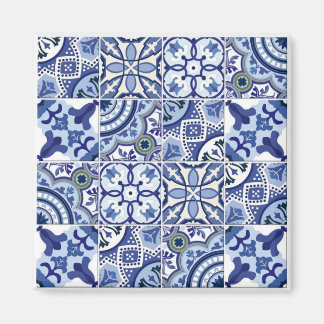 Aimant Carreaux blancs et blancs portugais
