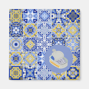 Aimant Carreaux portugais et sardines