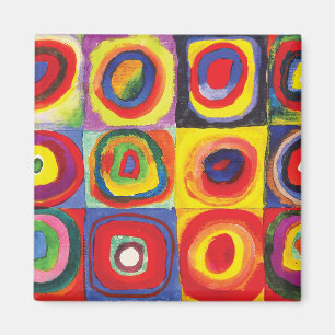Aimant Carrés avec cercles concentrés Hiroaki Takahashi