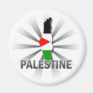 Aimant Carte 2,0 de drapeau de la Palestine