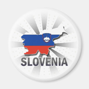 Aimant Carte 2,0 de drapeau de la Slovénie