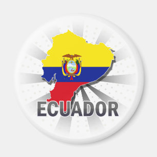 Aimant Carte 2,0 de drapeau de l'Equateur