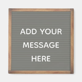 Aimant Carte à lettres grise dans le message personnalisé