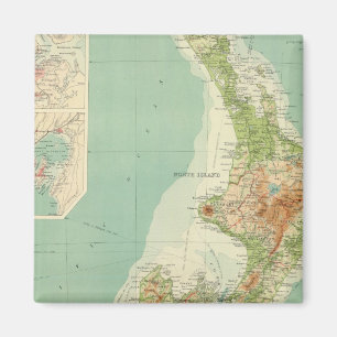 Aimant Carte Atlas de la Nouvelle-Zélande