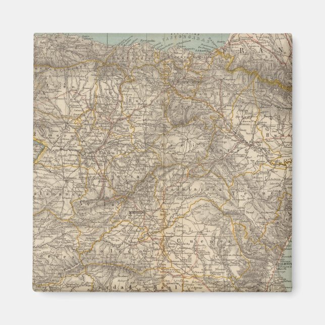 Aimant Carte Atlas Espagne-Portugal (Devant)