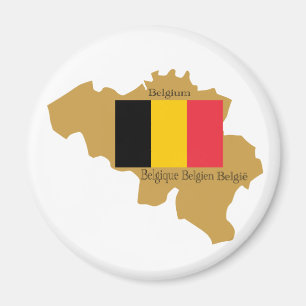 Aimant Carte d'aimant de la Belgique