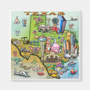 Aimant Carte d'amusement du Texas