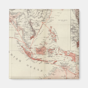 Aimant Carte d'Asie du Sud-Est et de nord Australie