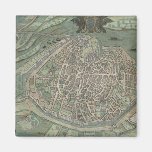 Aimant Carte d'Avignon, de "Civitates Orbis Terrarum" par