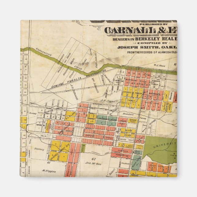 Aimant Carte de Berkeley (Devant)