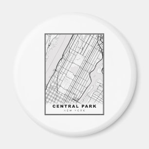 Aimant Carte de Central Park Manhattan