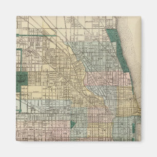 Aimant Carte de Chicago City