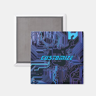 Aimant Carte de circuit électronique bleu PCB personnalis