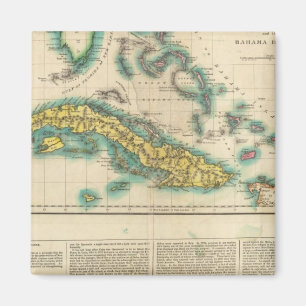 Aimant Carte De Cuba Et Des Îles Bahama