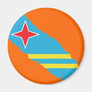 Aimant Carte de drapeau d'Aruba