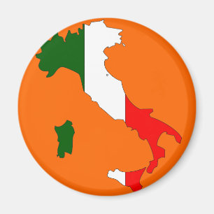 Aimant Carte de drapeau de l'Italie