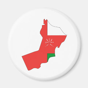 Aimant Carte de drapeau de l'Oman normale