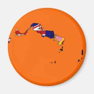 Aimant Carte de drapeau de Turcs et de la Caïques