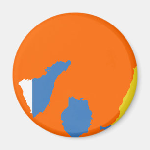 Aimant Carte de drapeau des Îles Canaries