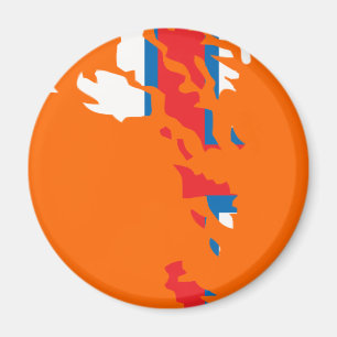 Aimant Carte de drapeau des Iles Féroé