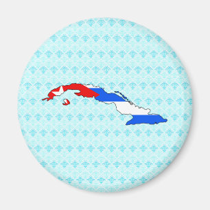 Aimant Carte de drapeau du Cuba normale