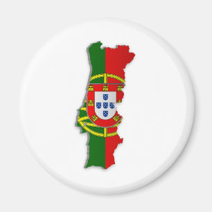 Aimant Carte de drapeau du Portugal