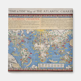 Aimant Carte de la Charte vintage des Nations Unies / Atl