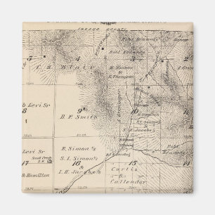 Aimant Carte de la section du comté de Tulare T15S R25E