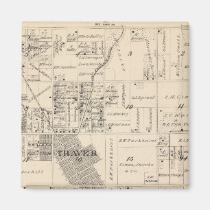 Aimant Carte de la section du comté de Tulare T17S R23E
