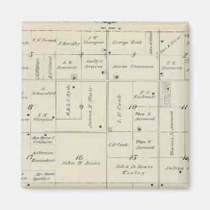 Aimant Carte de la section du comté de Tulare T20S R26E