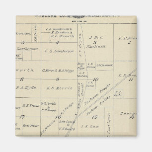 Aimant Carte de la section du comté de Tulare T23S R23E