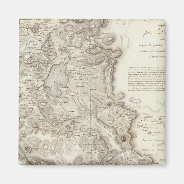 Aimant Carte de la ville de Mexico (Devant)