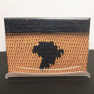 Aimant Carte de l'Afrique Crochet noir et Brown