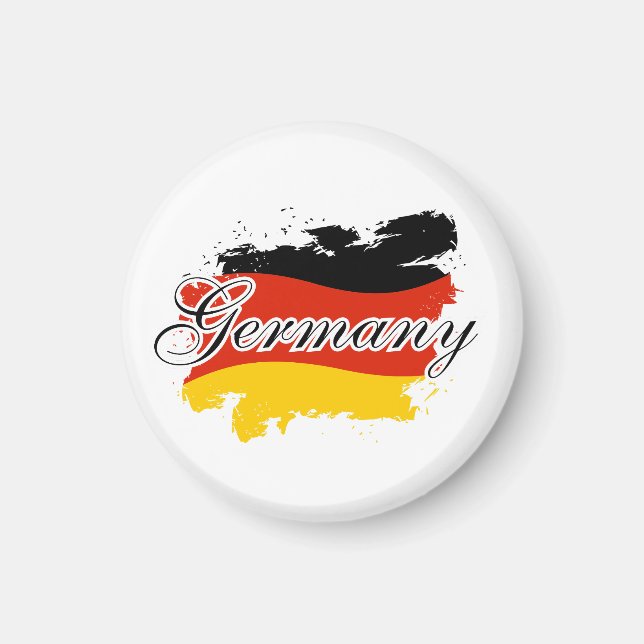 Aimant Carte de l'Allemagne, Drapeau allemand (Devant)