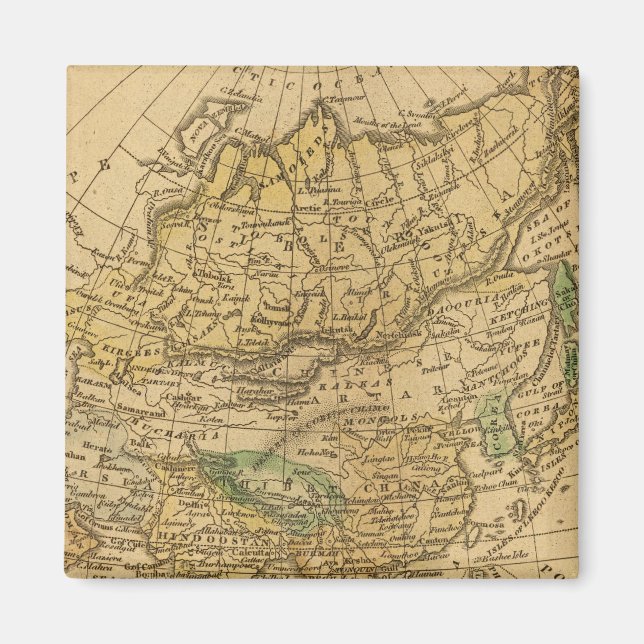 Aimant Carte de l'Asie par Worcester (Devant)