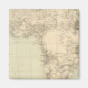 Aimant Carte de l'Atlas africain montrant les colonies