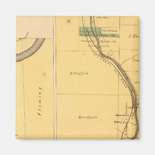 Aimant Carte de l'Atlas de Oil Creek Pennsylvania