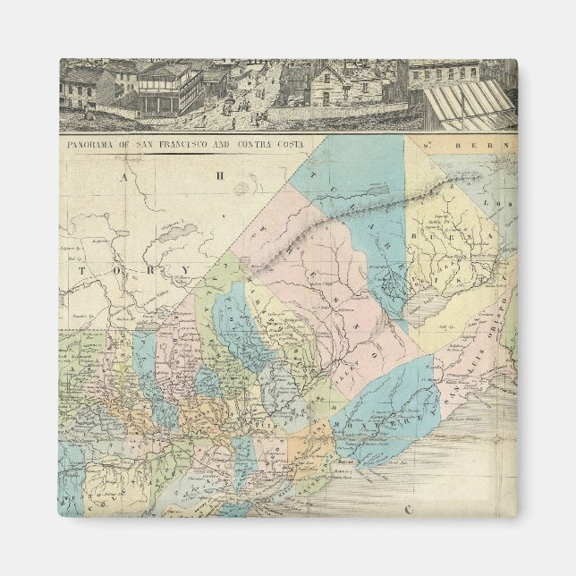 Aimant Carte De L'État De Californie (Devant)