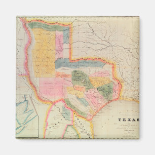 Aimant Carte de l'état du Texas   1835