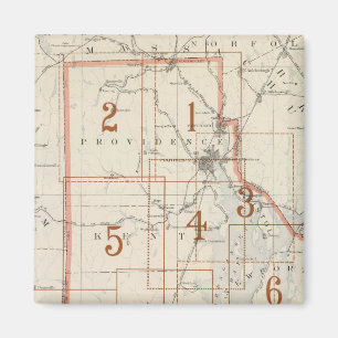 Aimant Carte de l'index de Rhode Island