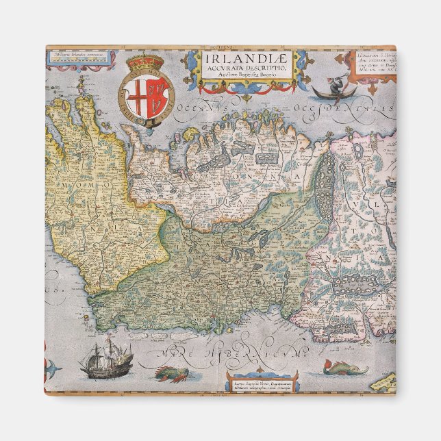 Aimant Carte de l'Irlande (Devant)