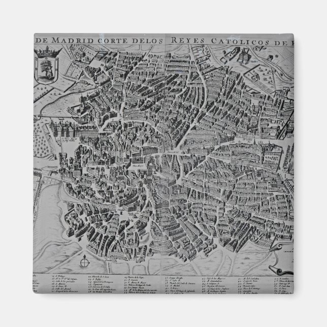 Aimant Carte de Madrid (Devant)