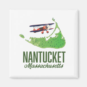 Aimant Carte de Nantucket Massachusetts