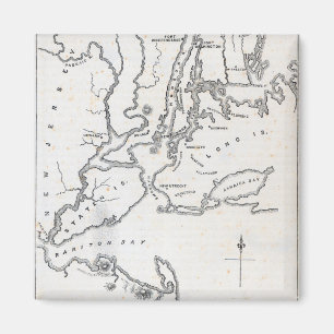 Aimant Carte de New York et de la proximité