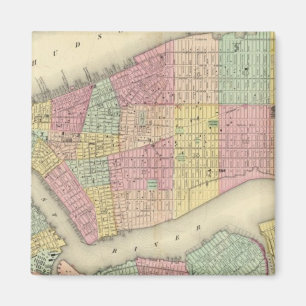 Aimant Carte De New York Et Des Villes Adjacentes