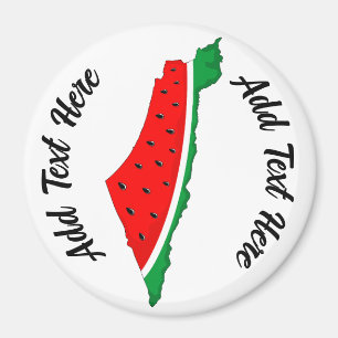Aimant Carte de Palestine Watermelon Symbole de la libert
