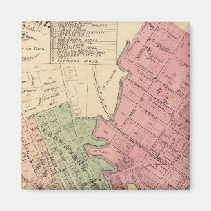 Aimant Carte de Petaluma City 1877