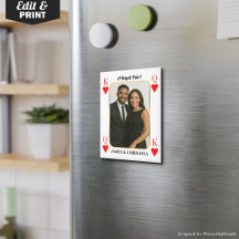 Carte de Poker Personnalisé Magnet, Royal Pair Cou