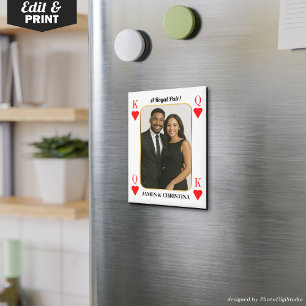 Aimant Carte de Poker Personnalisé Magnet, Royal Pair Cou