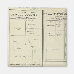 Aimant Carte de section du comté de Tulare T23S R2021E